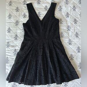 Free People Black Lace Fit & Flare Dress